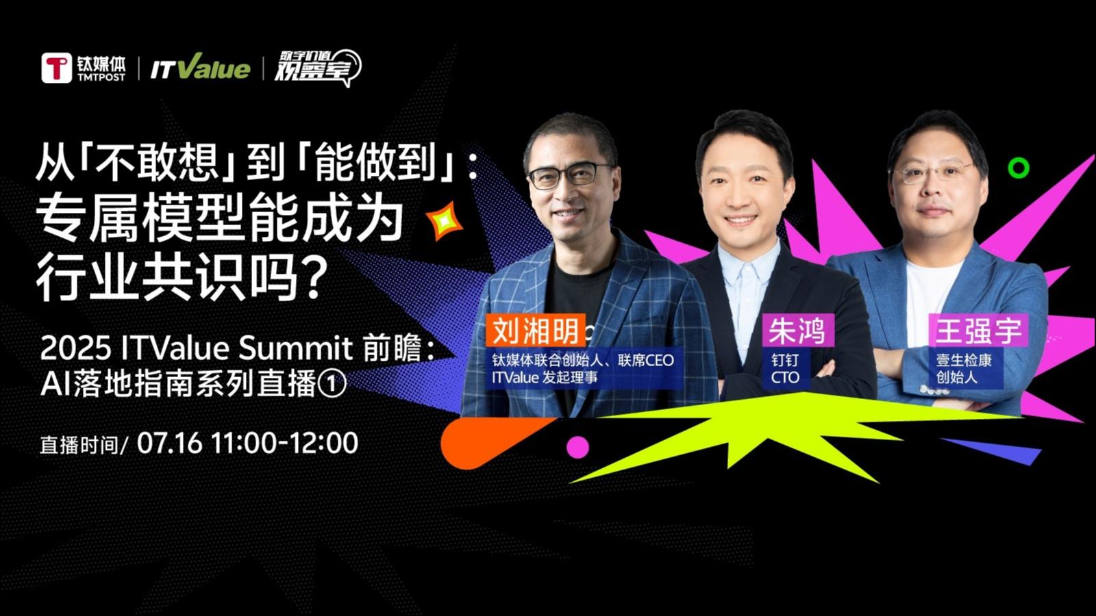 从“不敢想”到“能做到”，专属模型能成为行业共识么？| 2025 ITValue Summit前瞻之AI落地指南系列①