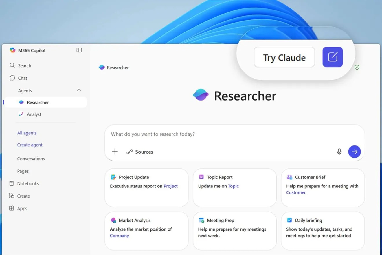 Microsoft 365 Copilot First Integrates OpenAI Rival Anthropic's Models