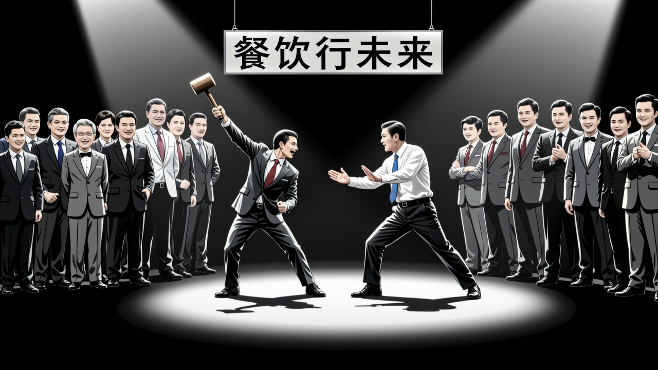 羅永浩“錘爆”賈國(guó)龍，餐飲老板向左，普羅大眾向右