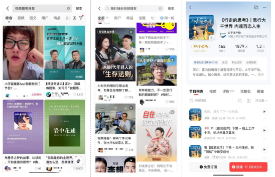 B站抖音小红书齐入视频播客，结果还是大佬们的“局”