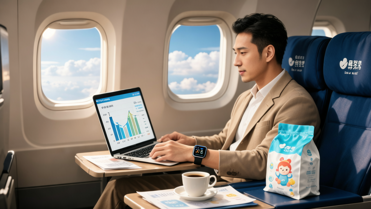 中国母婴老板们，正在飞往美国的航班上