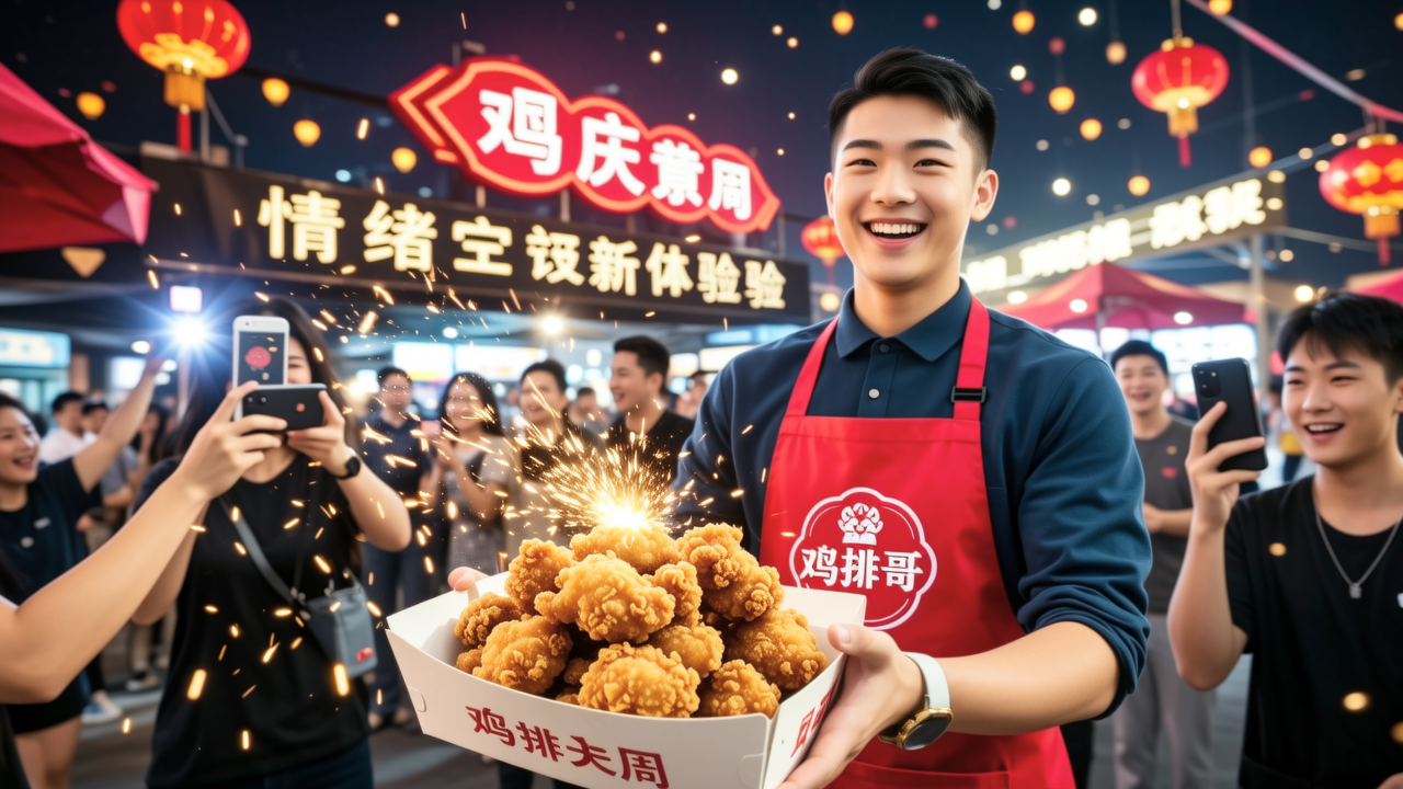 “鸡排哥”黄金周流量变“留量”，情绪经济是下一个万亿赛道？