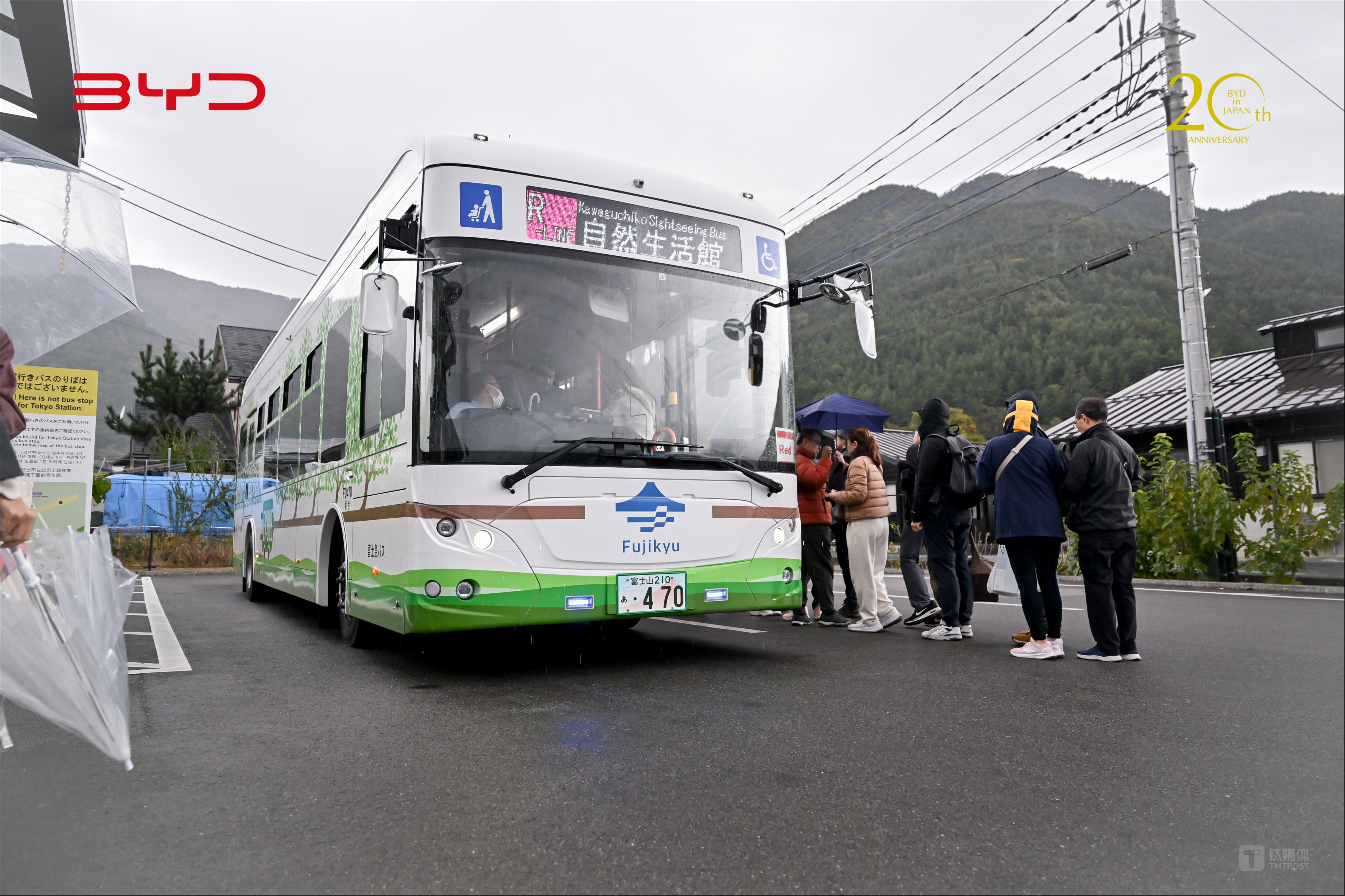 比亚迪在日本的电动大巴