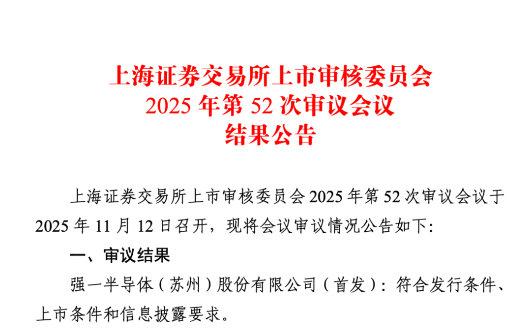 「强一股份」科创板首发过会 | Profolio动态