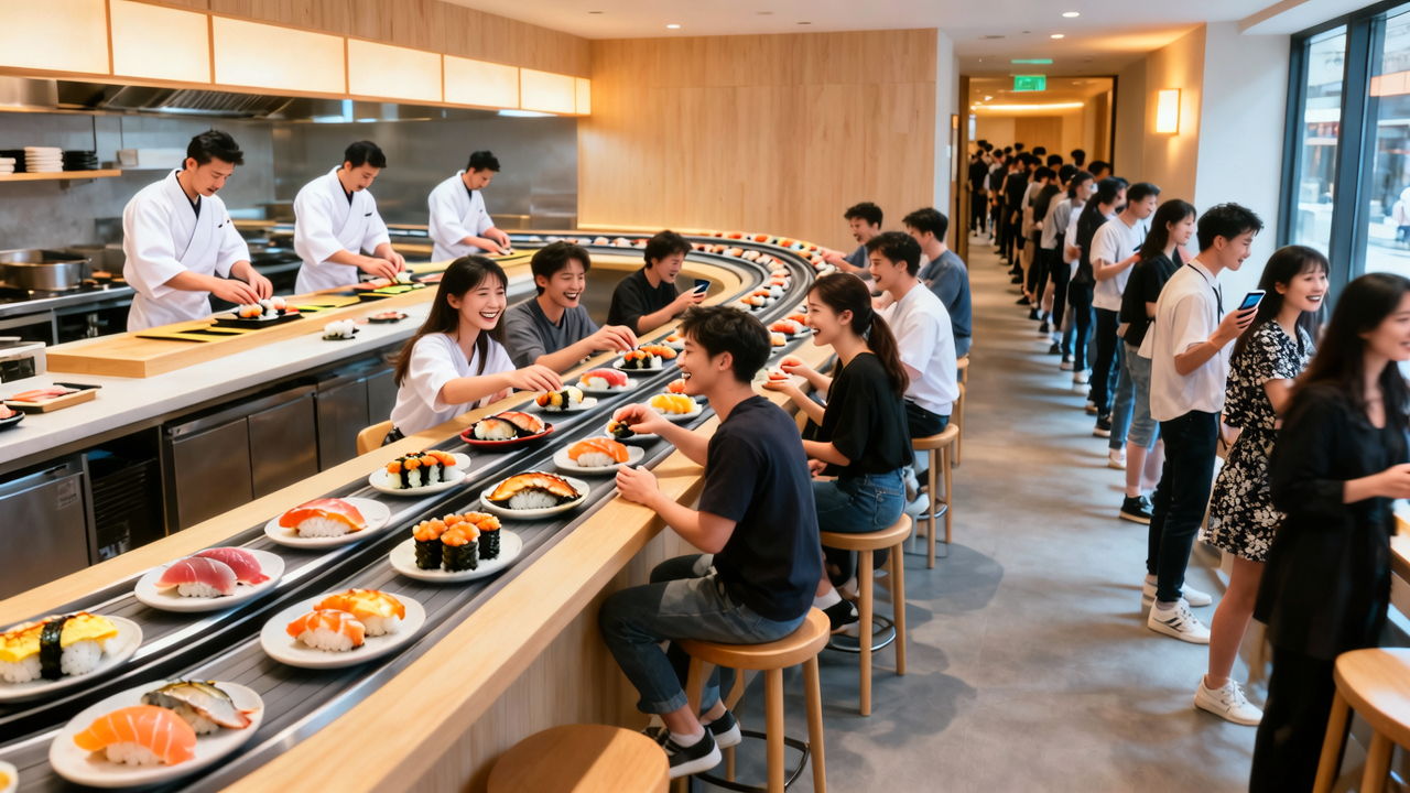 一天排队2000桌，谁能挑战寿司郎？