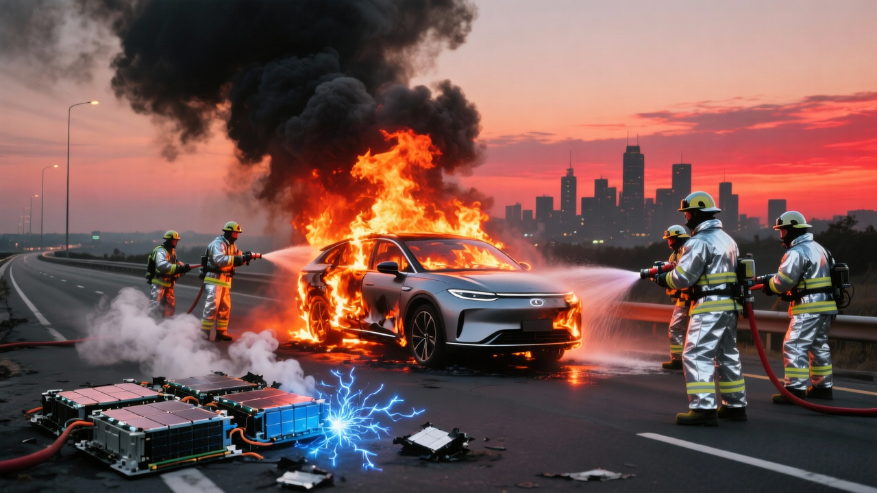 理想MEGA惊魂爆燃后，三元锂电池天塌了？