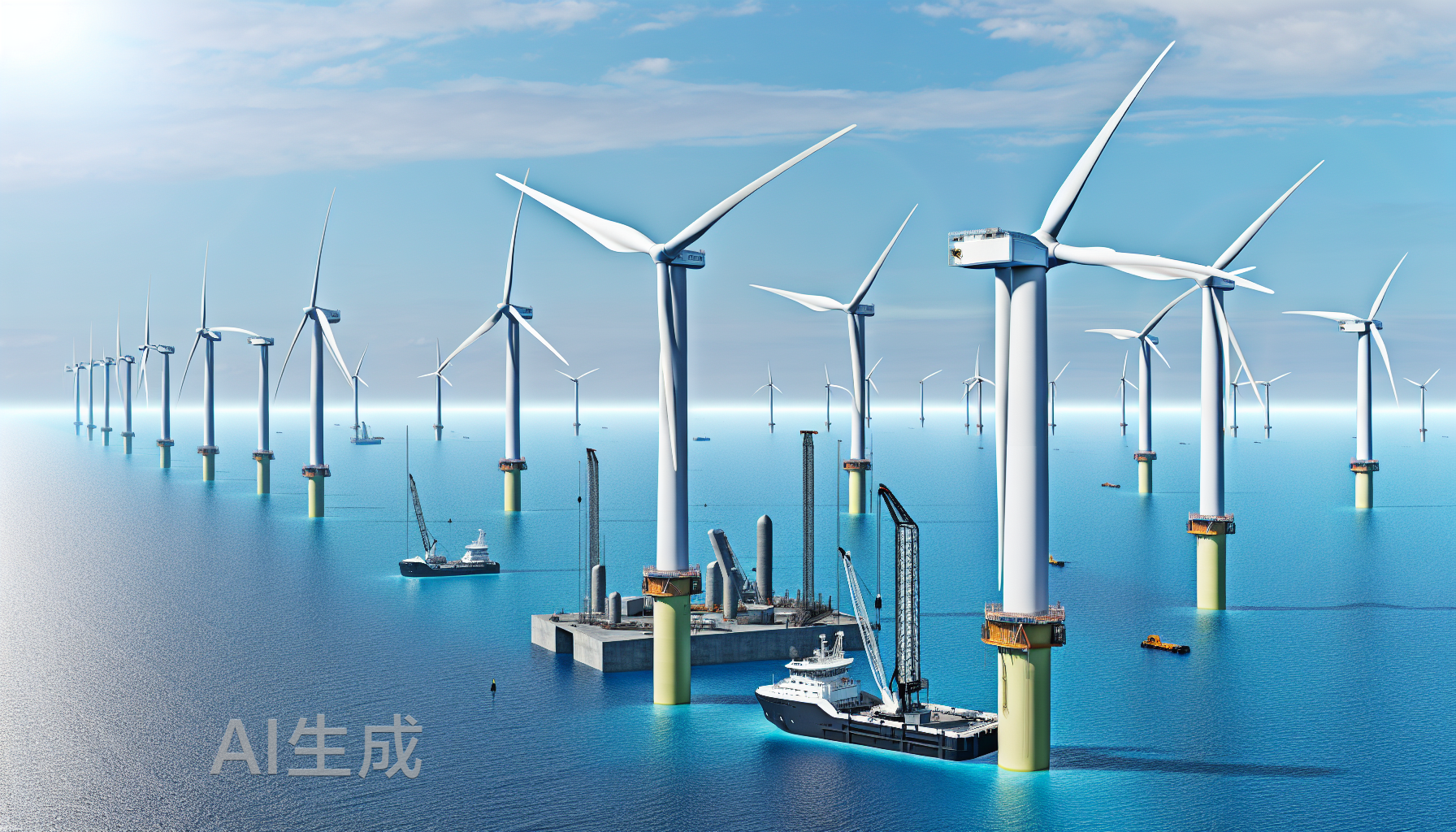 中广核海上风电建设提速  风机越造越大，开发从“圈海”到“耕海”