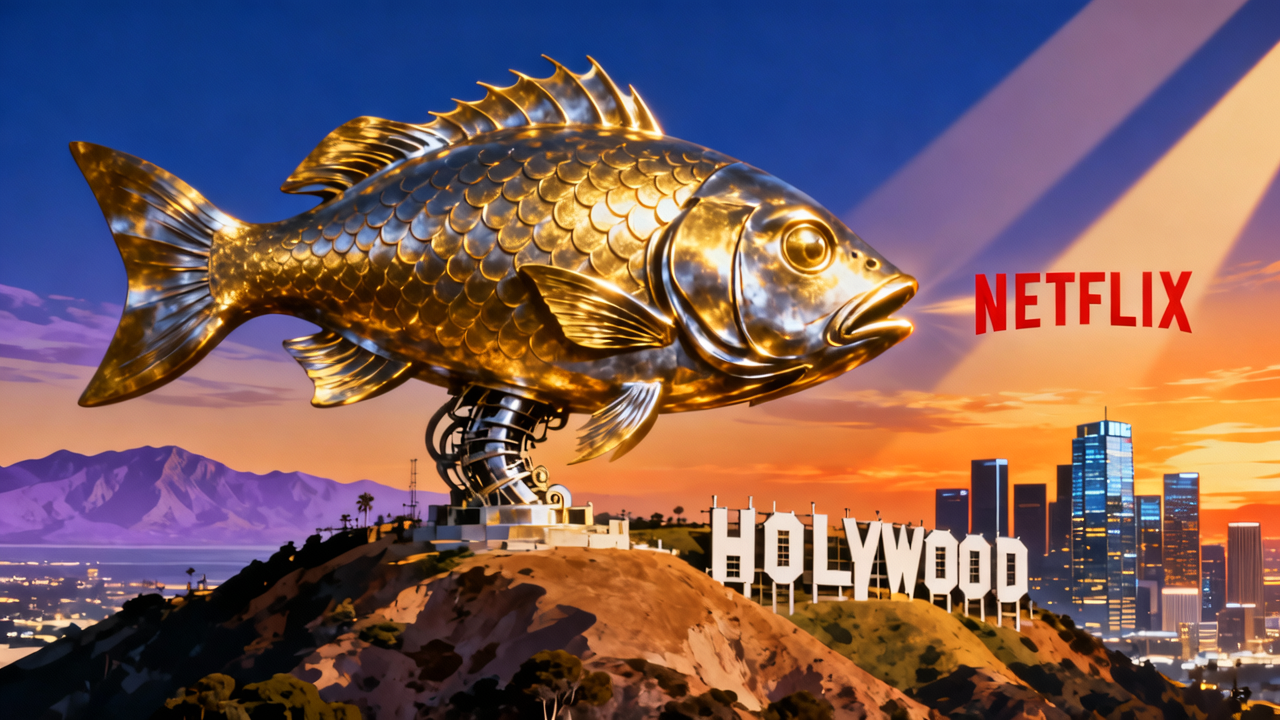 好莱坞的鱼头终于朝向了奈飞