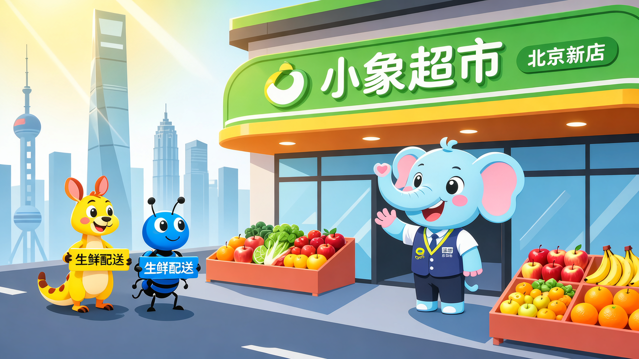 小象超市北京开店，美团与阿里形成「生鲜1V1」态势
