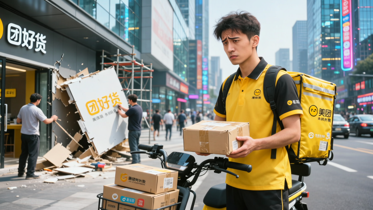 美团暂停「团好货」业务，外卖员揽不动快递的活？