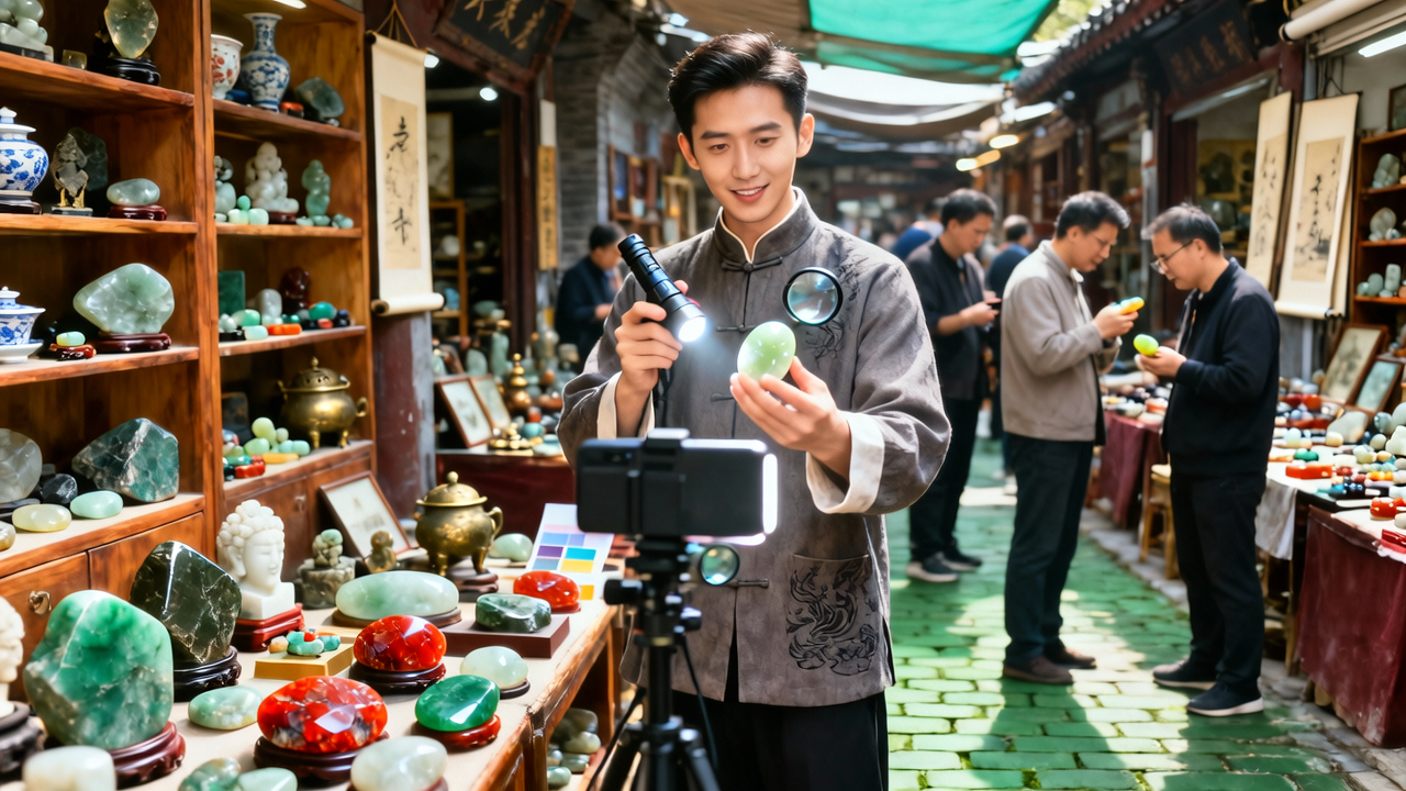 文玩玉石的陪逛买手，在直播和现实之中求生存