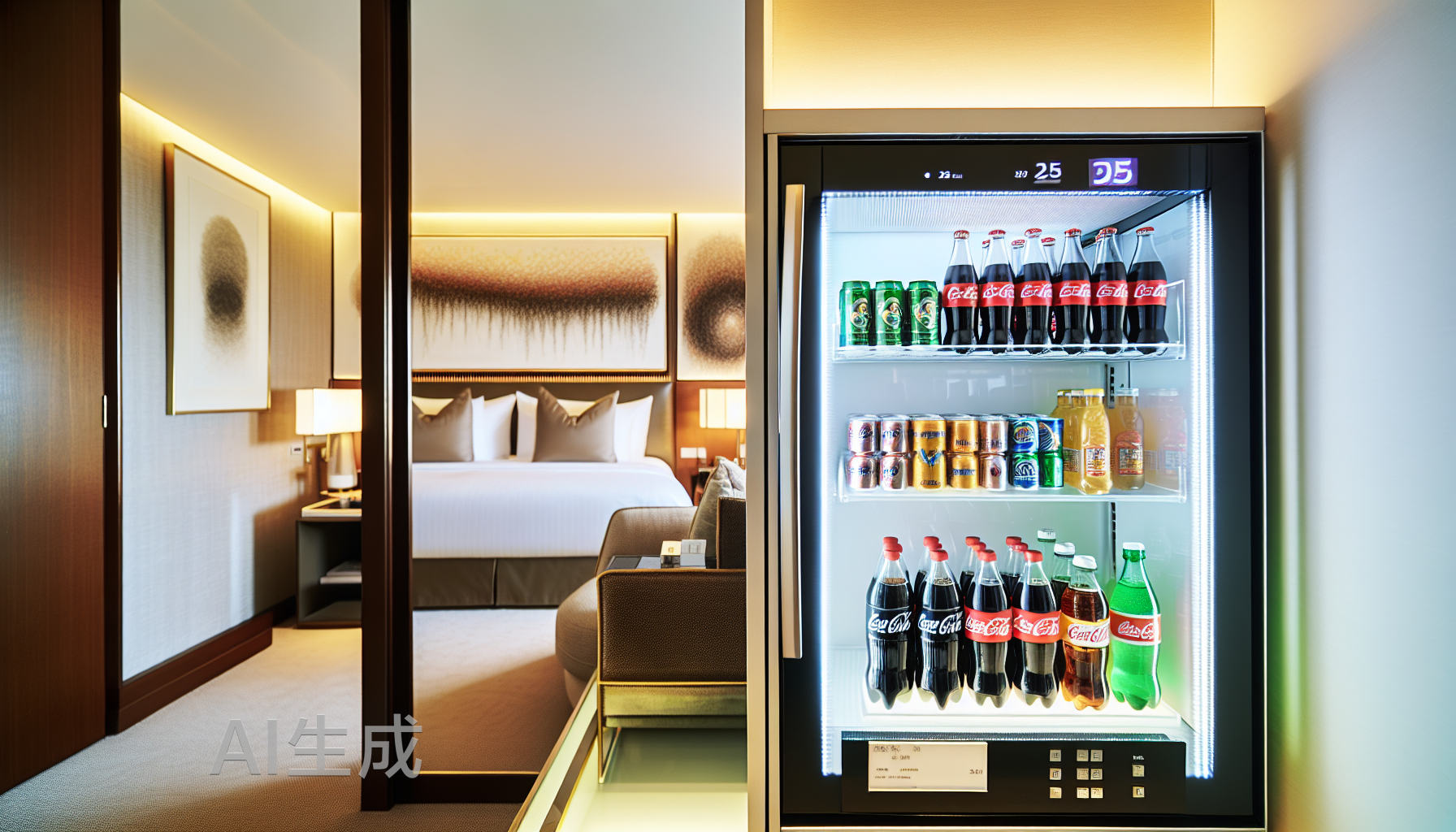 高星酒店迷你吧25元的可乐，我去超市买瓶3元的“还”回去…