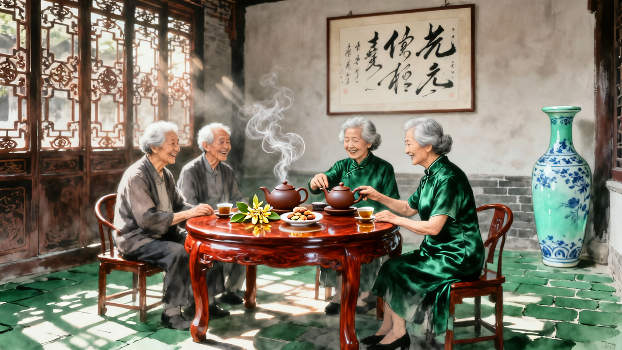 藏在茶馆里的银发经济