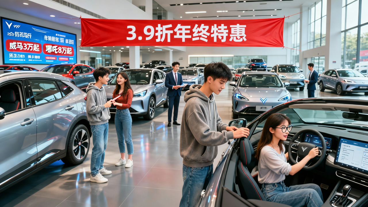 3万威马、8万哪吒…年关抄底3.9折库存车的年轻人们