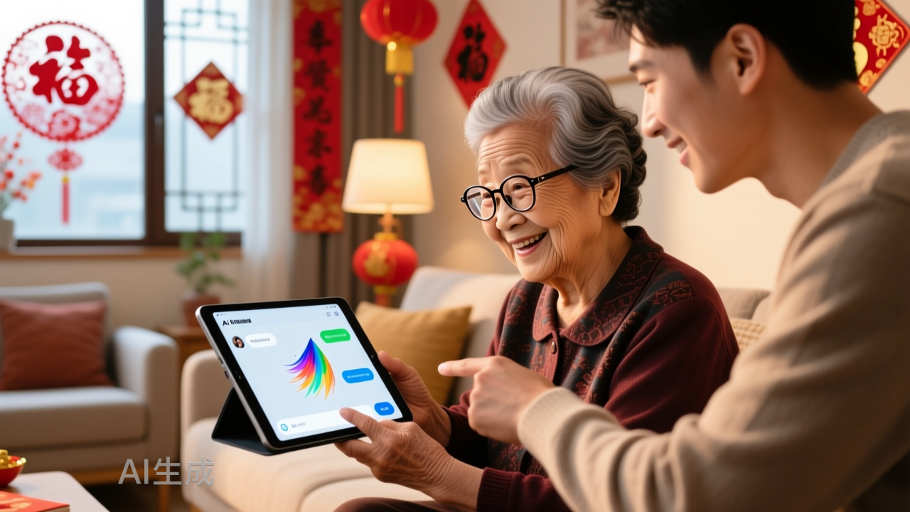 今年春节，我被80岁的外婆反向教学AI