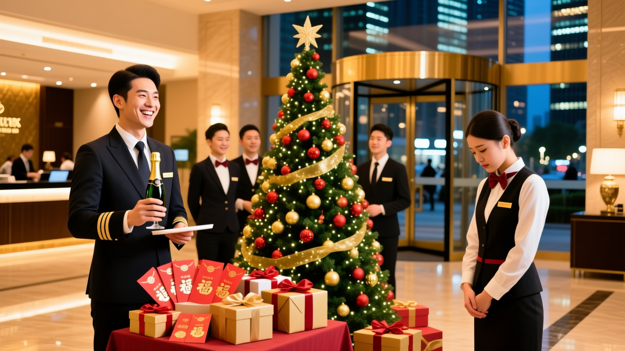 这届酒店年终奖，有人吃肉喝汤，有人碗都没了