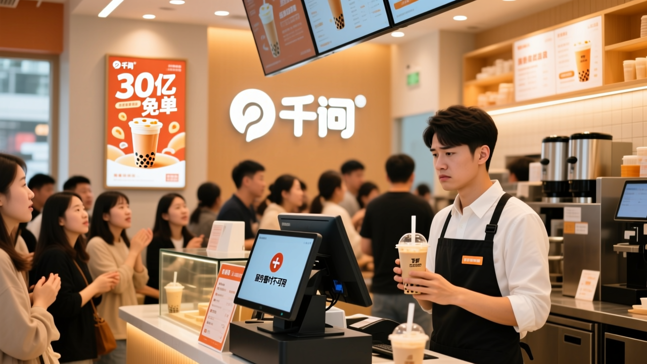 阿里“30億免單”的奶茶還沒喝到，千問先“崩了”