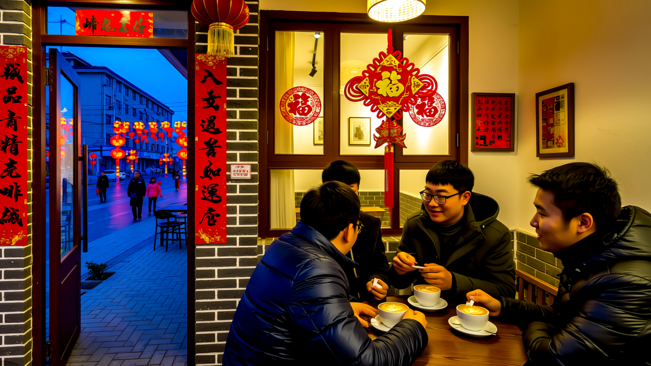 县城精品咖啡馆，靠春节“续命”