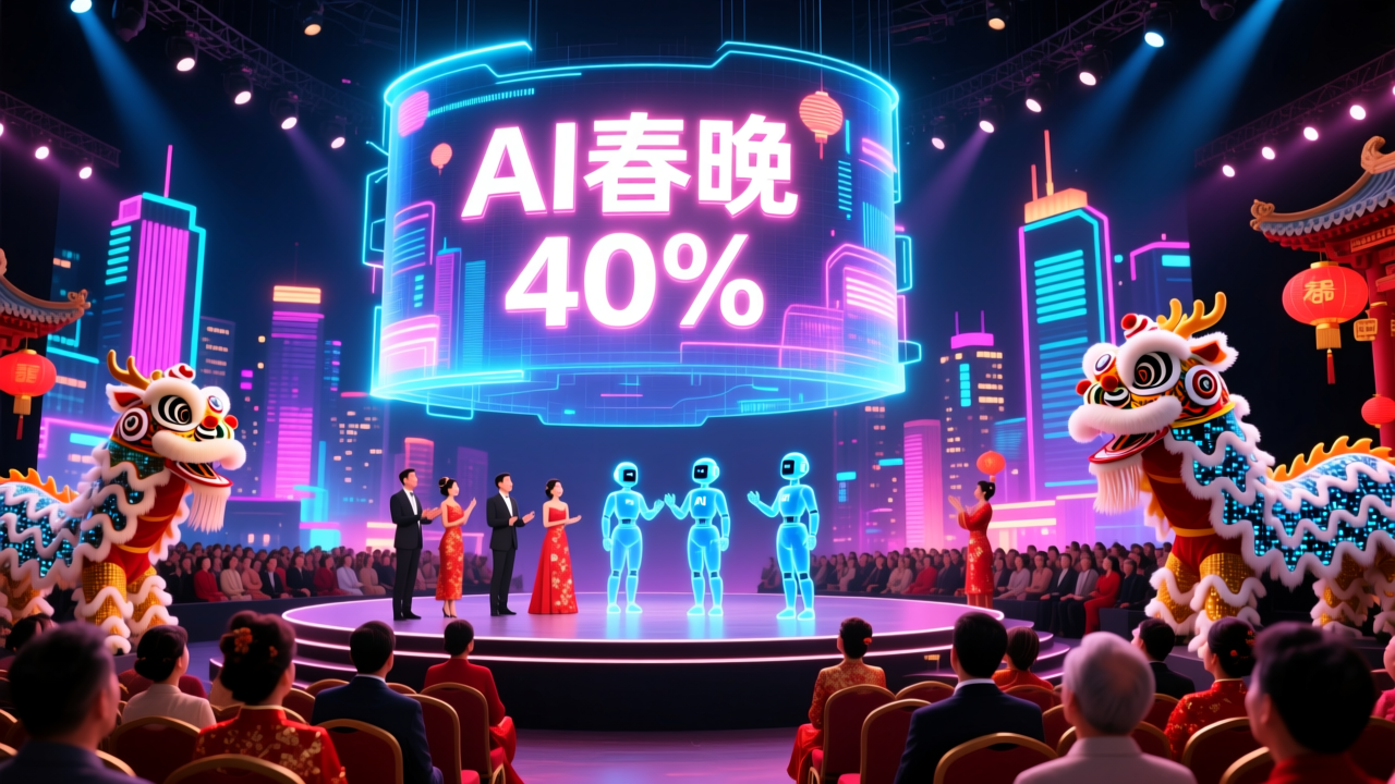 含广量40%，这届AI春晚是电视台“最后的荣光”