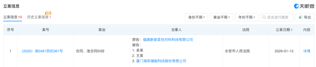 海辰储能IPO前再遇险：前任索赔近亿元