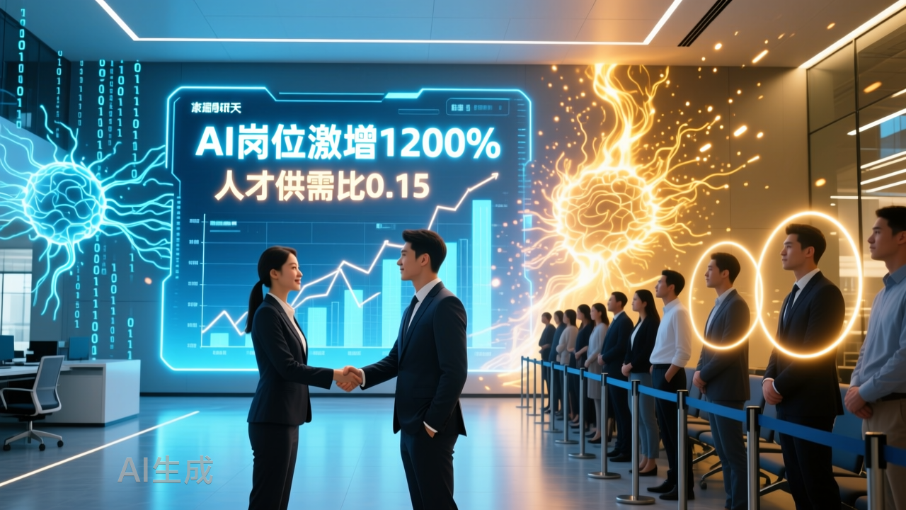 2026 AI人才真相：12倍岗位暴涨背后，为何核心供需比仅剩0.15？