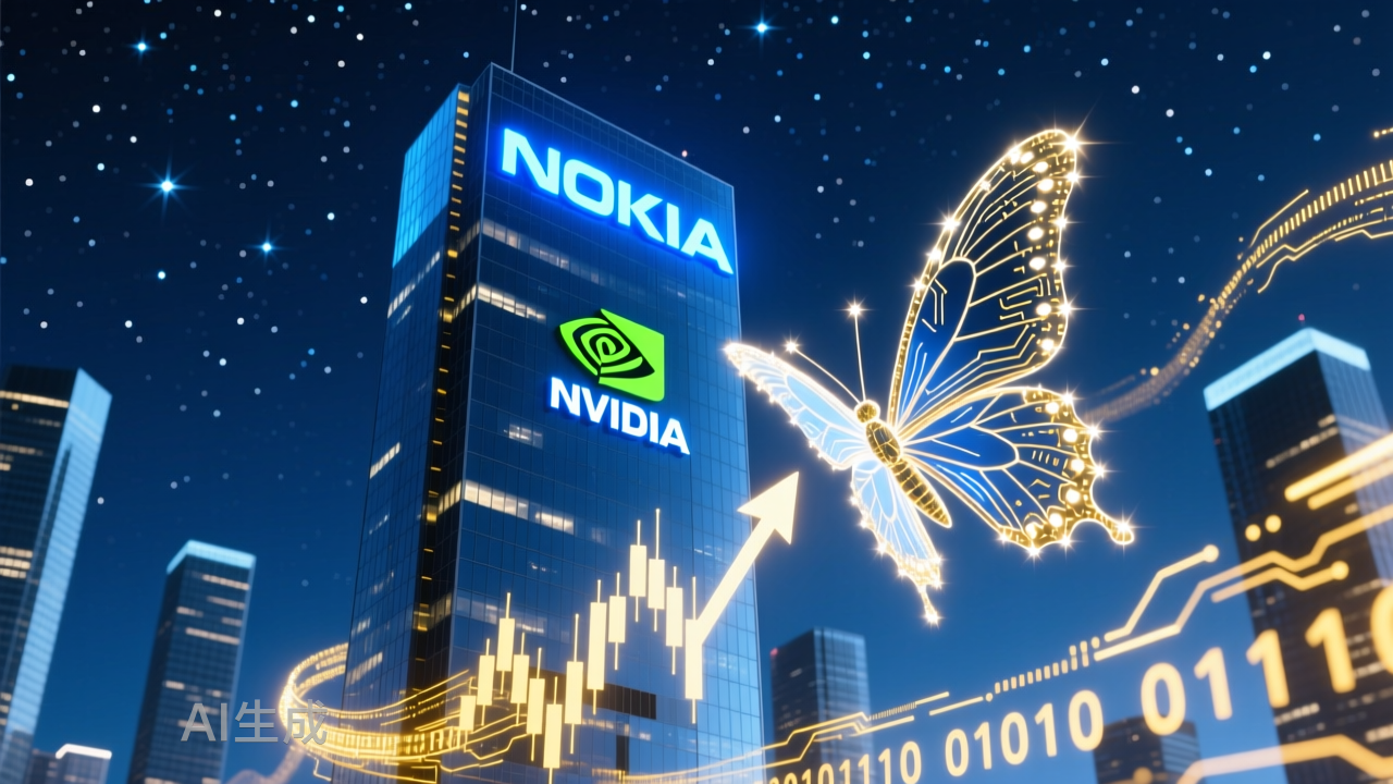美资持股破12%、英伟达押注10亿美元：叙事蝶变推动诺基亚股价强势攀升