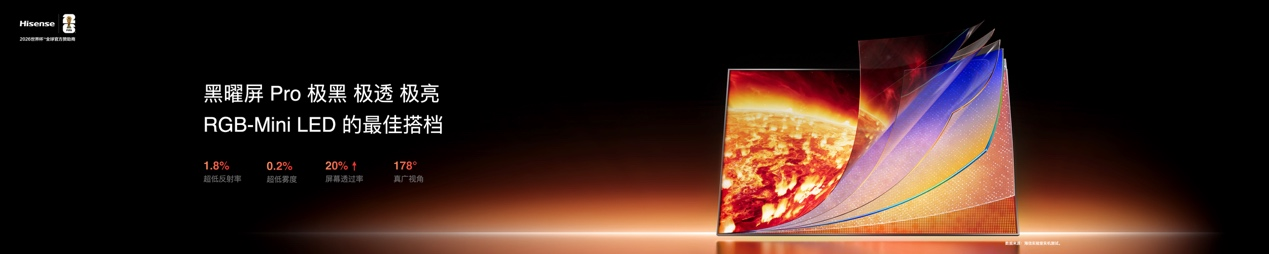 2026旗舰电视版本答案，海信发布RGB-Mini LED电视E7S Pro
