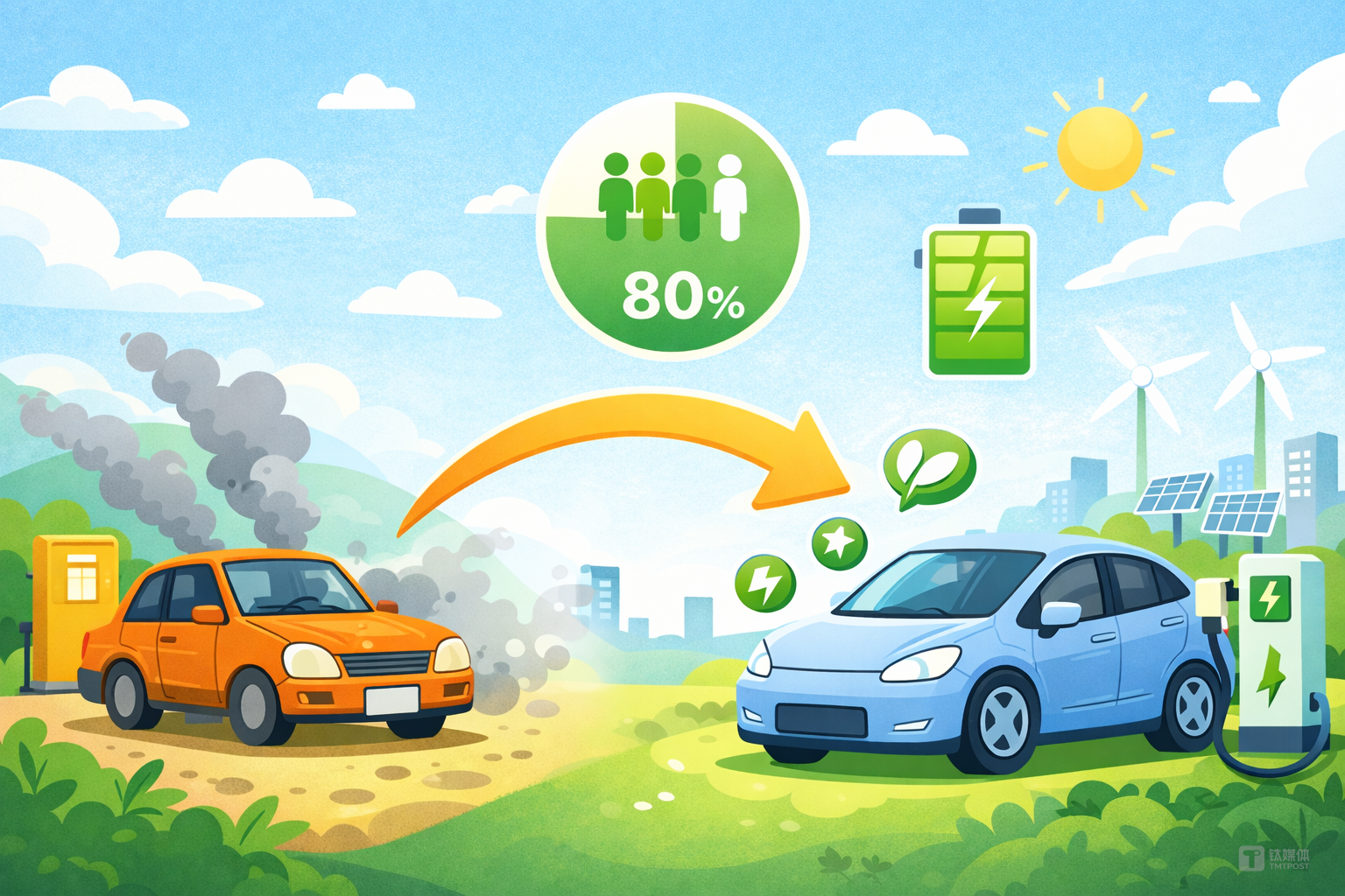 2025年以旧换新数据出炉：81%燃油车用户换车转向新能源