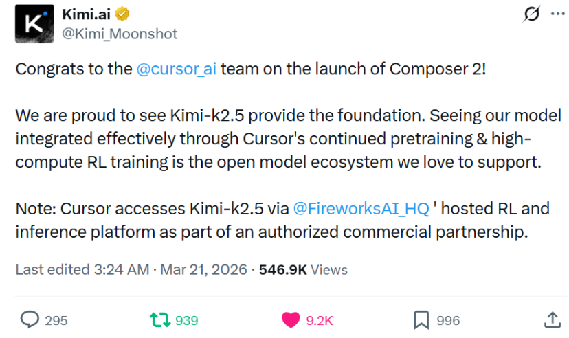 Cursor你浓眉大眼的也套壳中国模型？美国网友马斯克都看不下去了