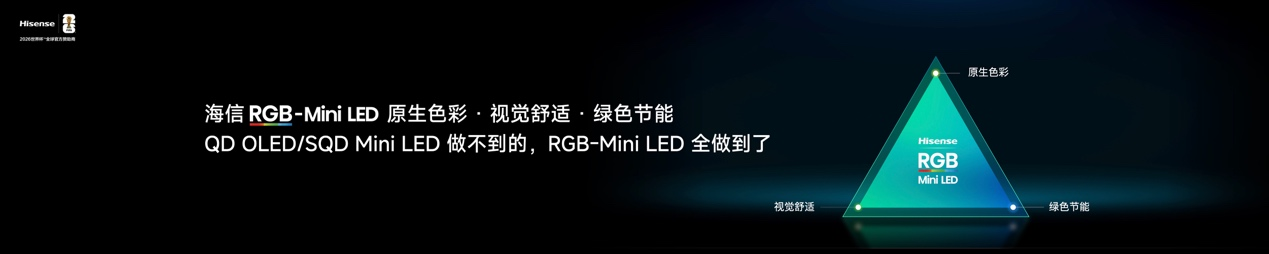 2026旗舰电视版本答案，海信发布RGB-Mini LED电视E7S Pro