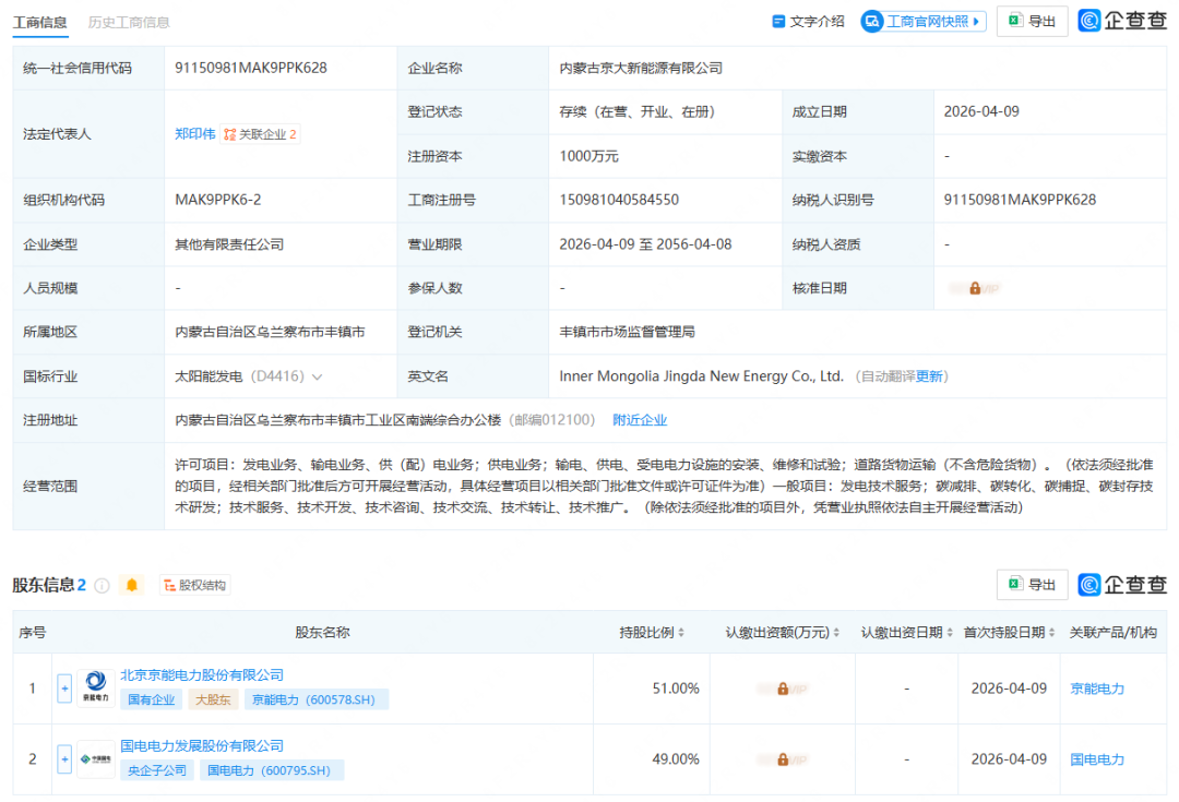 京能x国能合设新公司，一个百亿大基地的落地到底代表着什么？