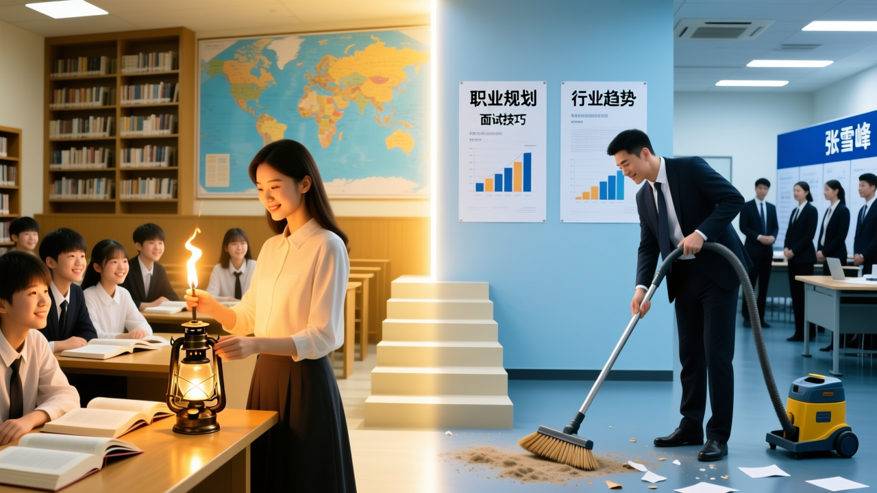 张雪为理想主义点火，张雪峰为现实主义扫灰