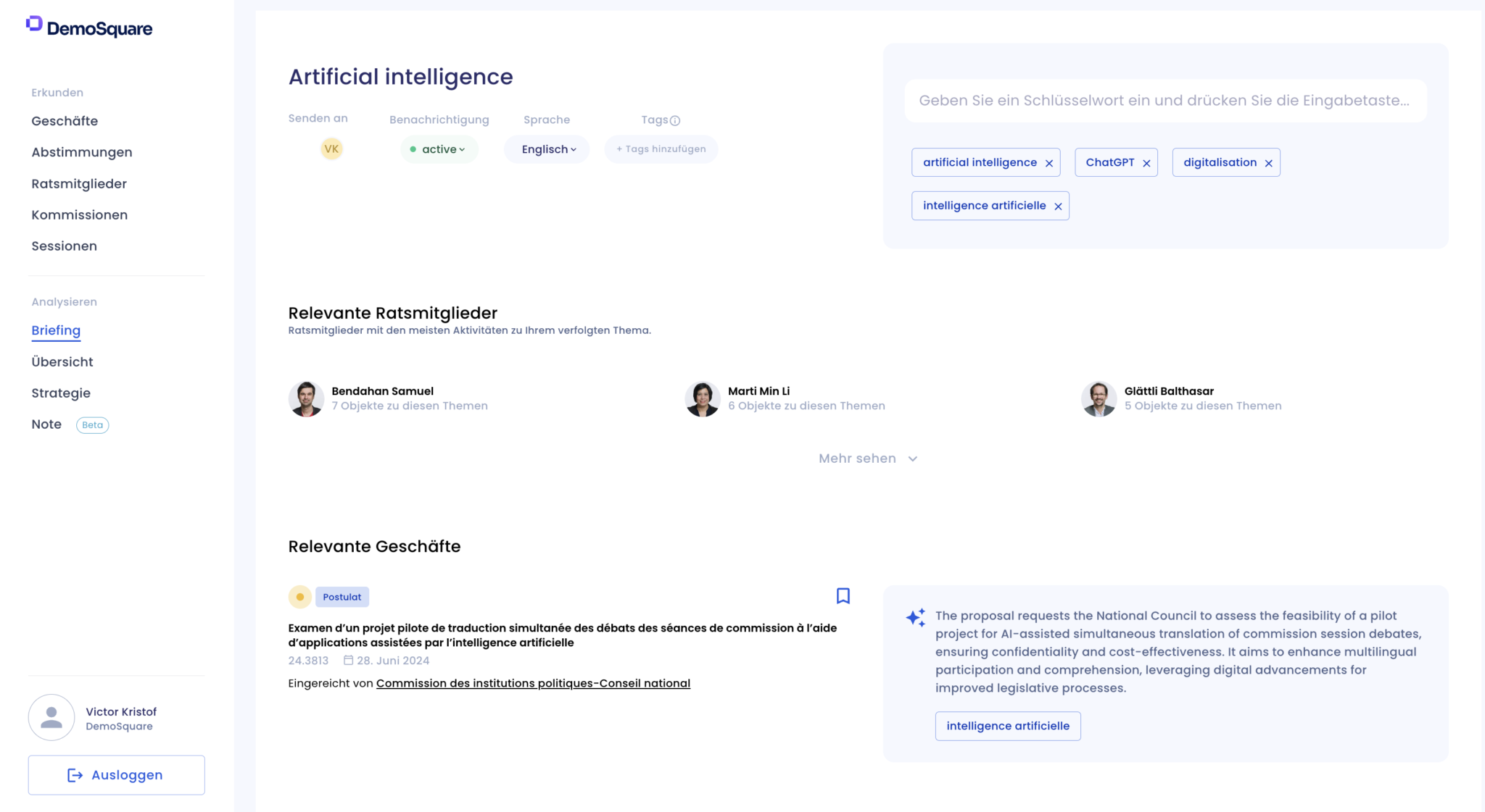 瑞士信息与通信科技公司DemoSquare研发公共事务监测与分析软件，提升公共事务处理效率