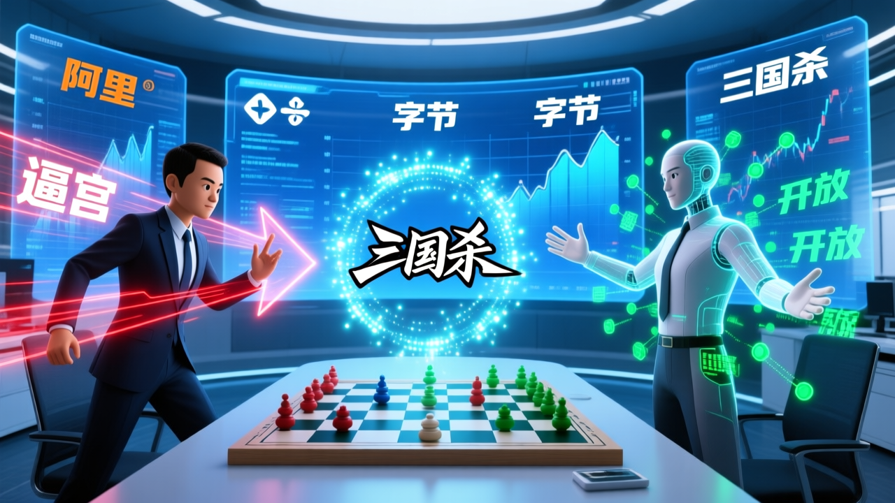 AI视频三国杀：阿里逼宫，字节开放