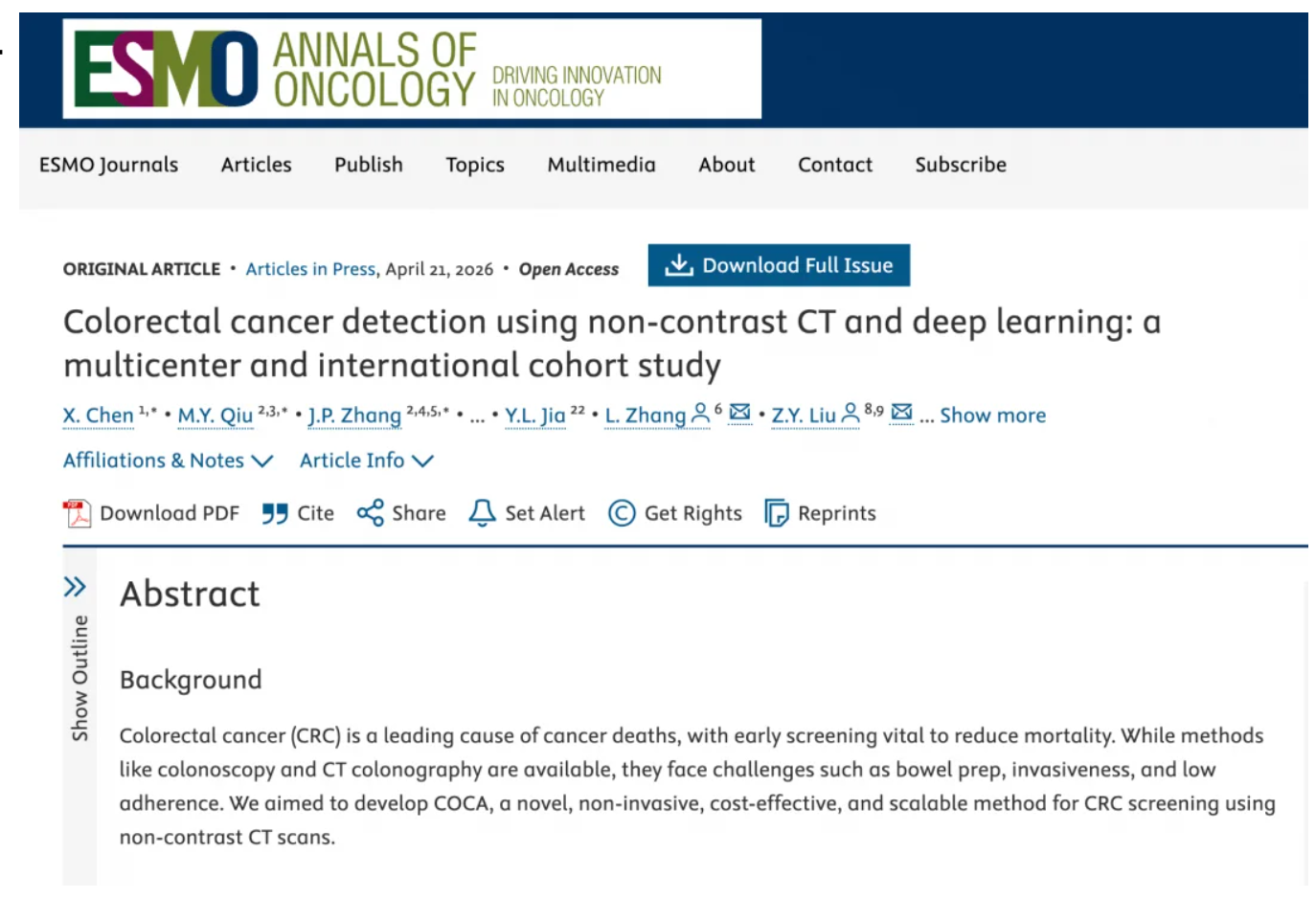 Chinese AI Tops Journal in Painless Cancer Screening