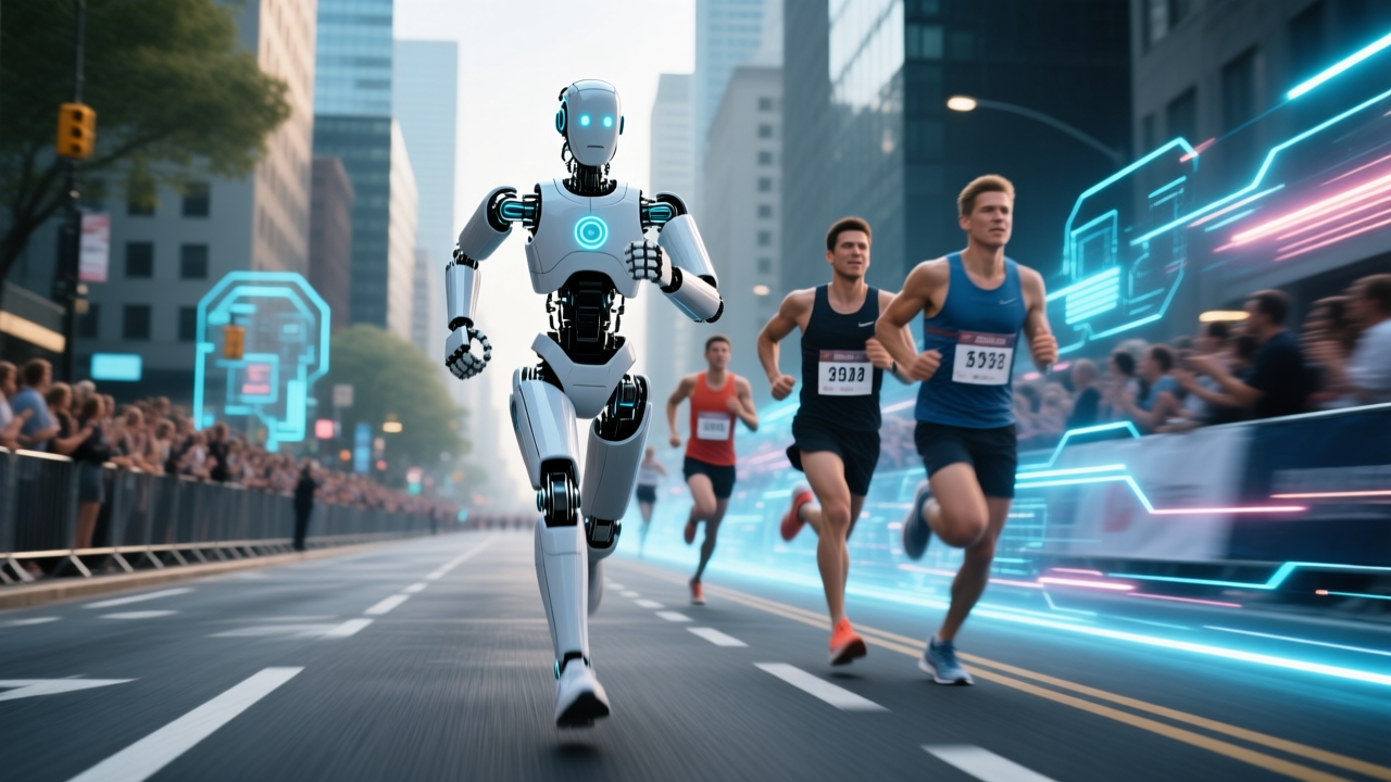 机器人马拉松跑赢人   但“有限性”就是人类的护城河