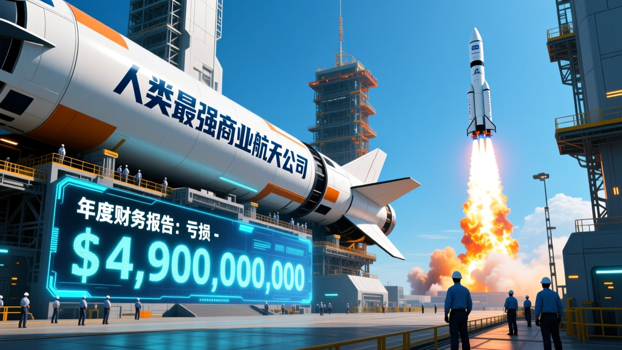 人类最强商业航天公司，一年只亏了49亿美元