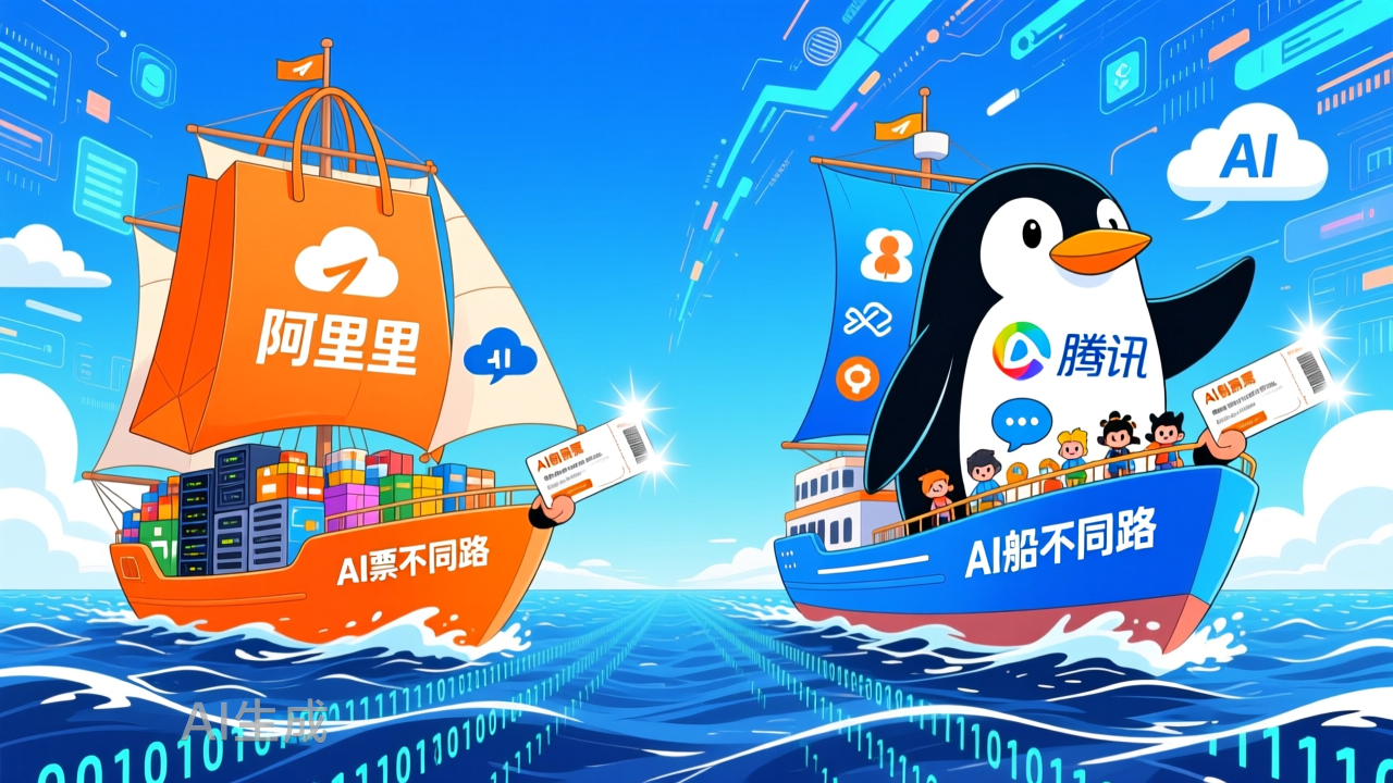 拿着同款 AI 船票，阿里和腾讯活成了彼此不认识的样子