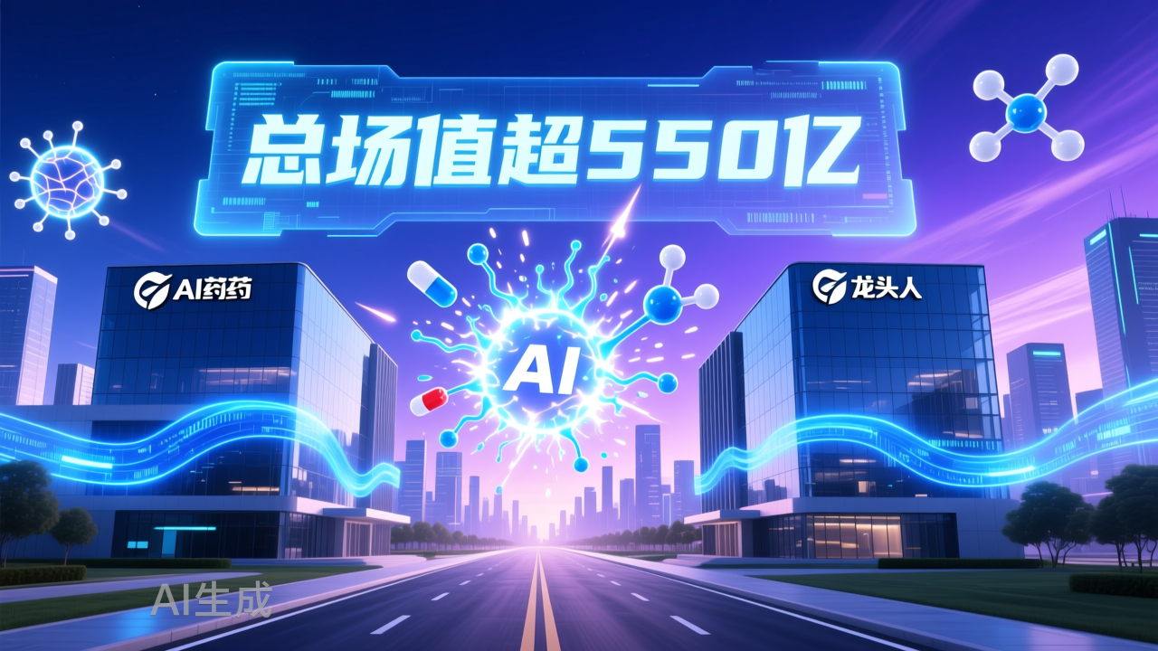 两家龙头总市值超550亿，AI制药行业打响下半场“战役”
