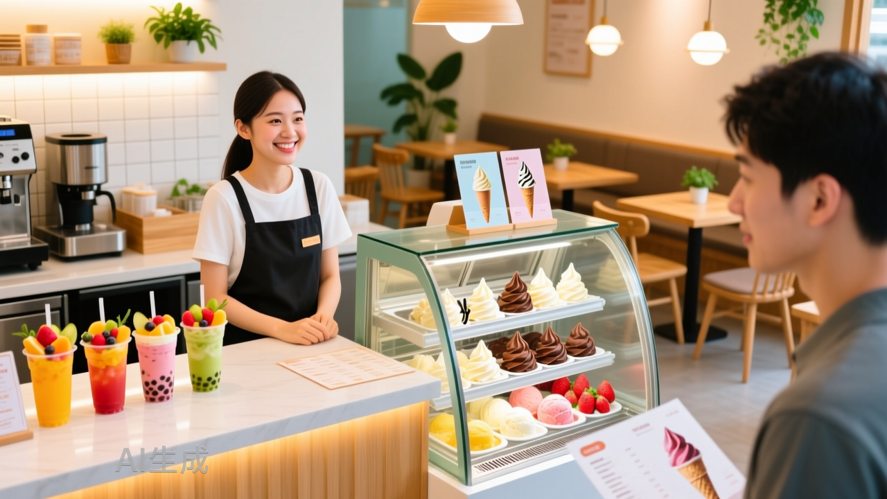 奶茶店、小吃店加冰淇淋，90%的人选错了方法
