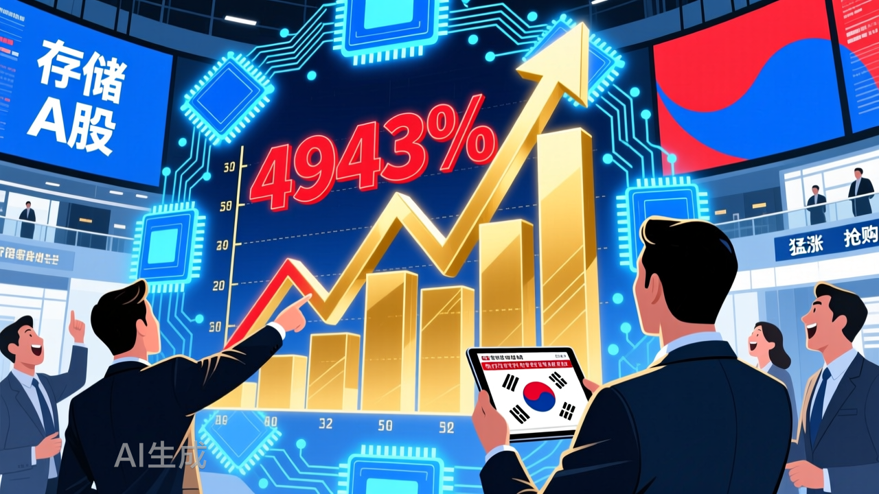 A股存储大黑马：净利猛涨4943%，被韩国人抢疯了