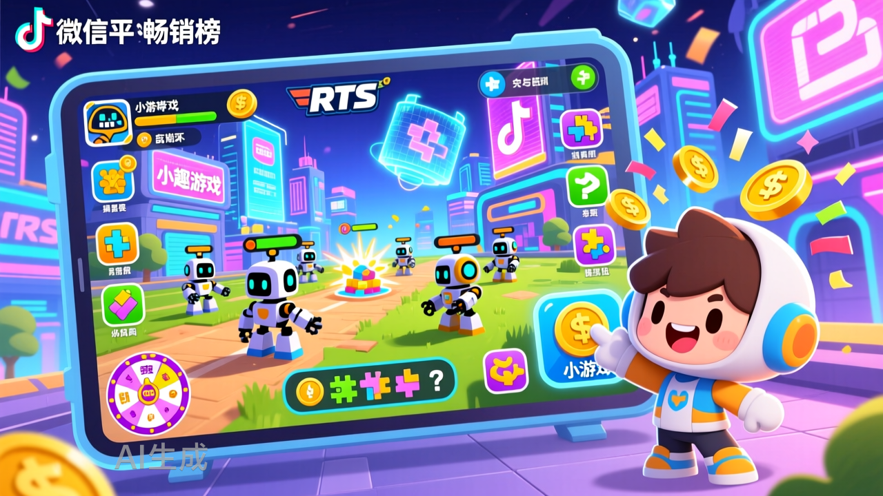 微信、抖音双榜冲进畅销前十，这款休闲 RTS，藏着小游戏全新赚钱逻辑