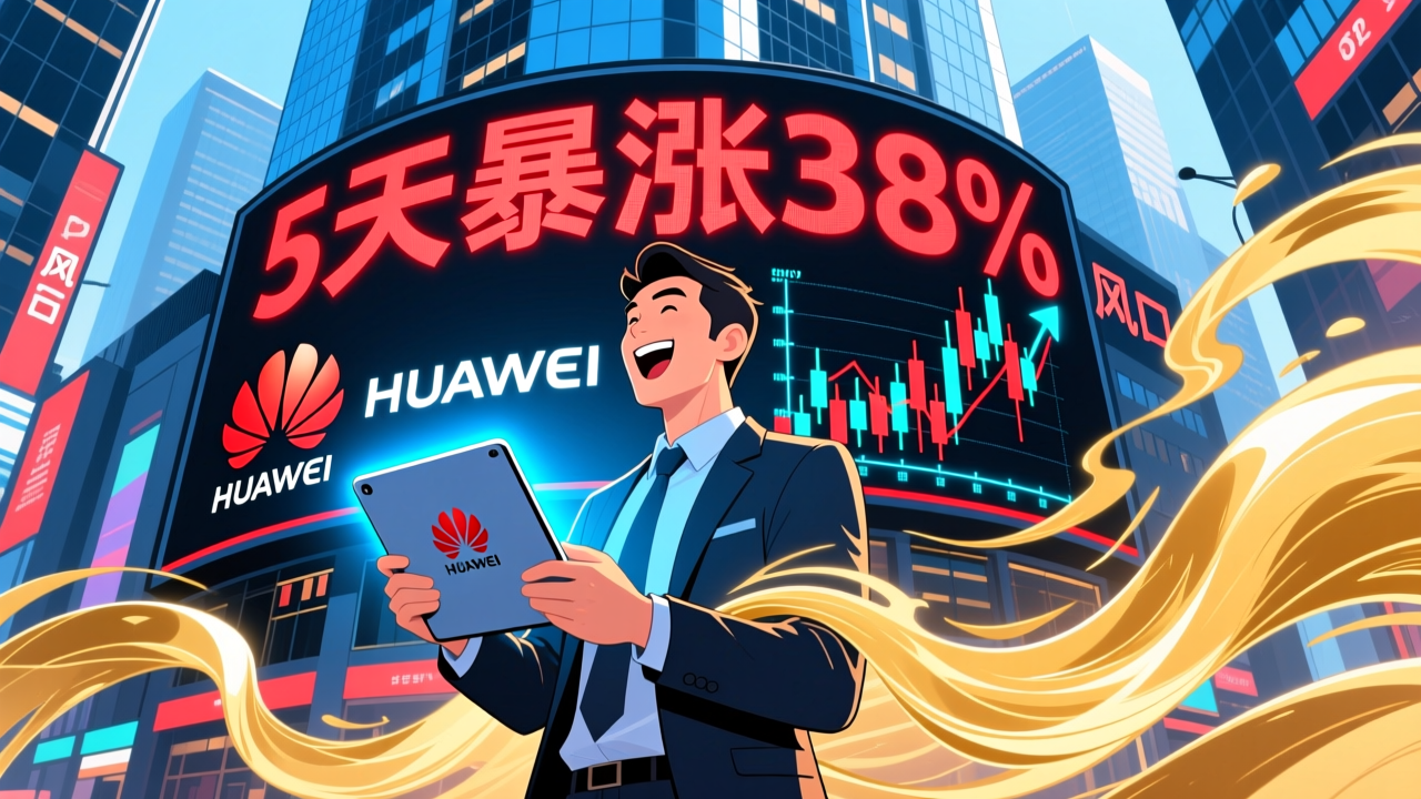 追风口三十年，不如蹭华为！A股唯一“韬”，5天暴涨38%