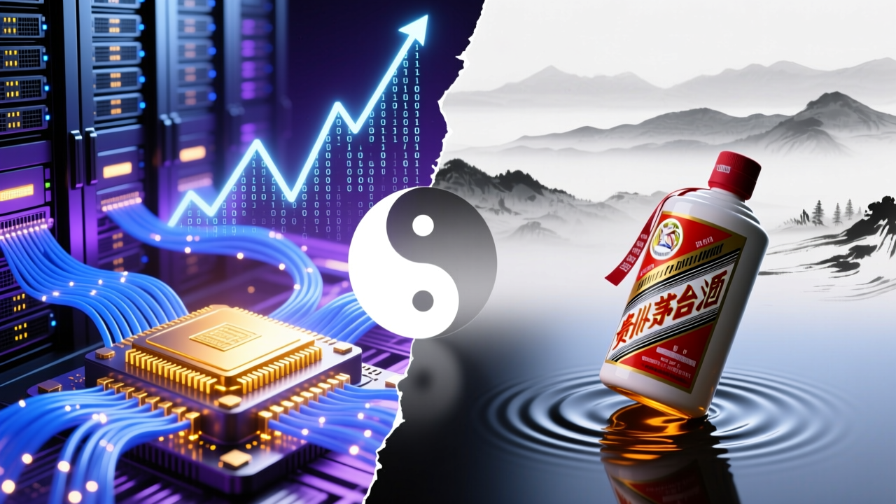 算力走强，茅台走弱：硅基通胀，碳基通缩｜财经峰评