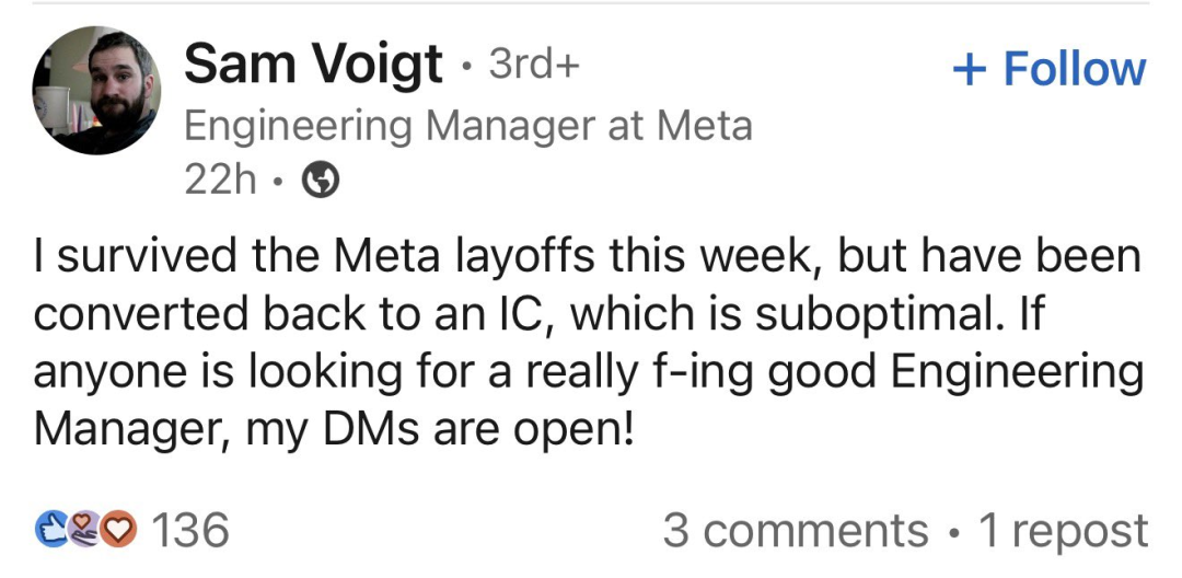 大裁员中的Meta幸存员工:心气都扔马桶里冲掉了