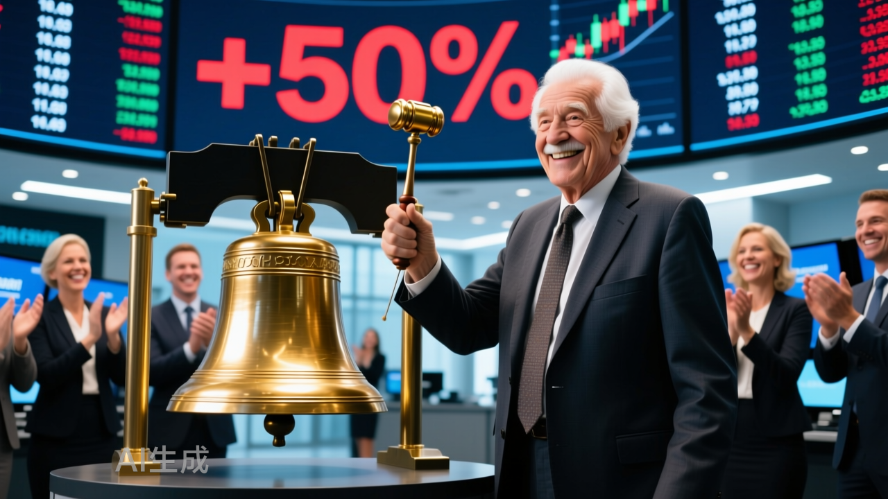 暴涨50%，89岁“药神”刚刚敲钟了