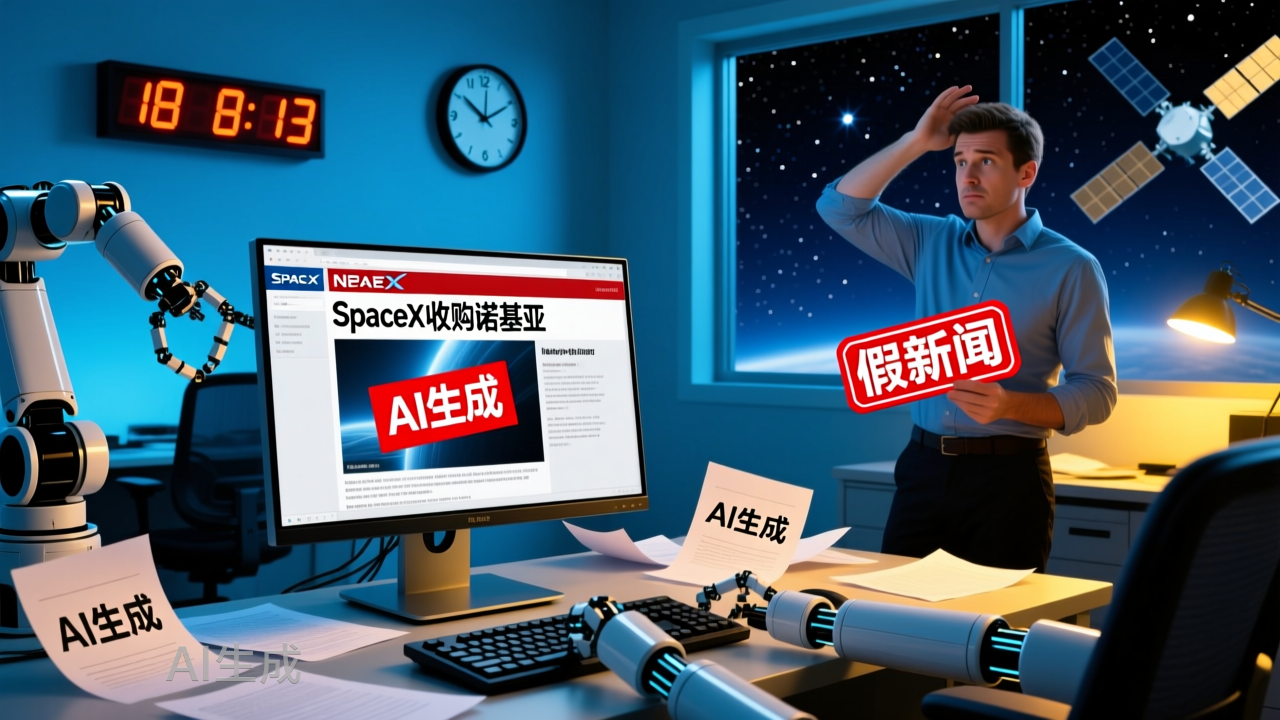 一场算法幻觉引发的乌龙：SpaceX要收购诺基亚？别被AI洗稿自媒体骗了