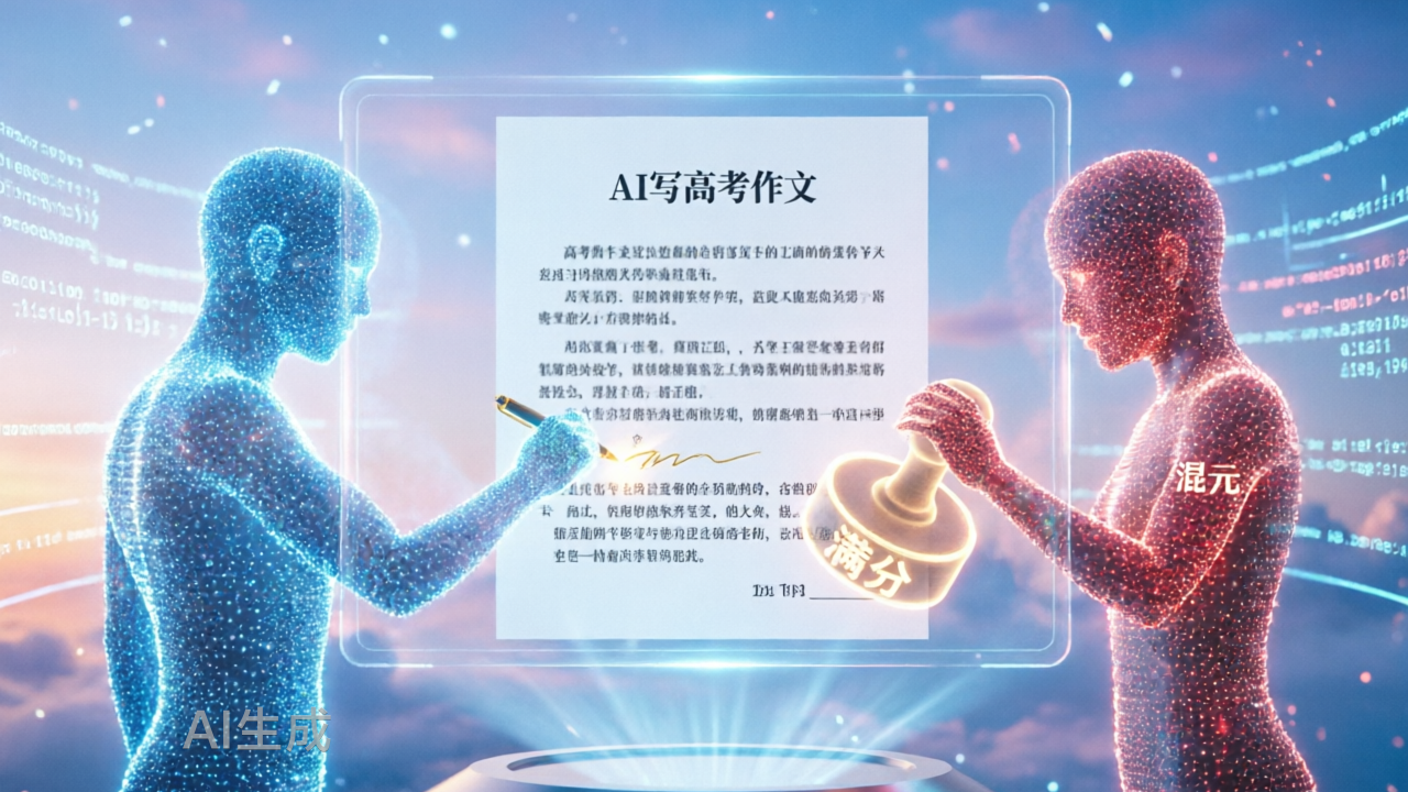 AI写高考作文，混元给DeepSeek-V4打了满分