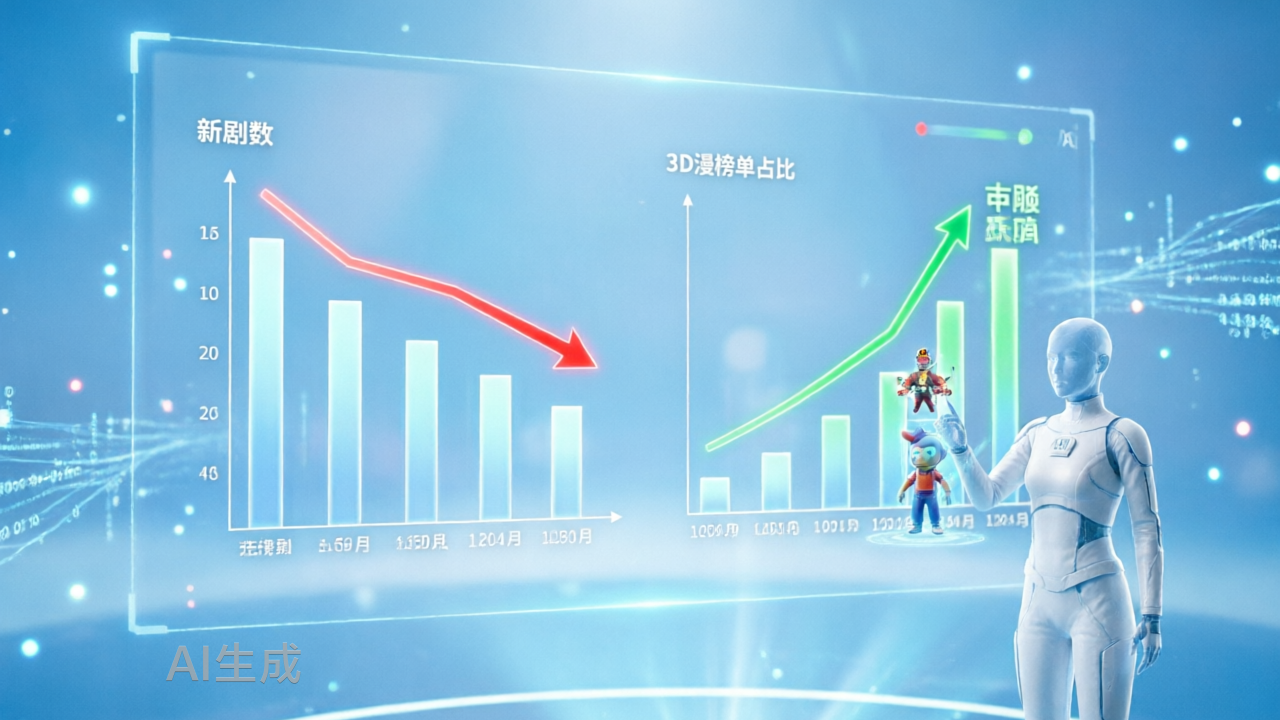 5月AI剧/漫剧：新剧数二连跌，3D 漫榜单占比大幅跃升