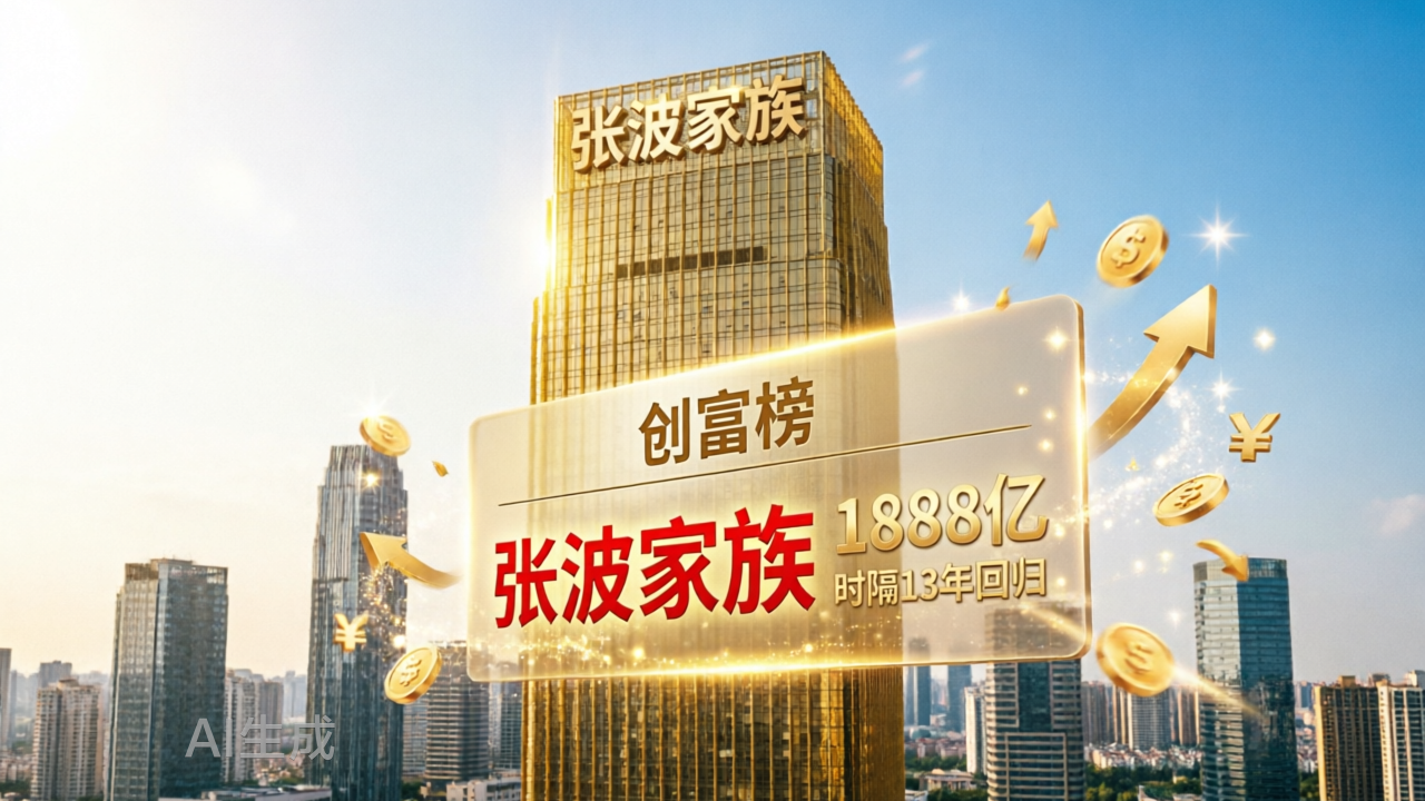 1888亿张波家族，时隔13年“杀回”创富榜前十